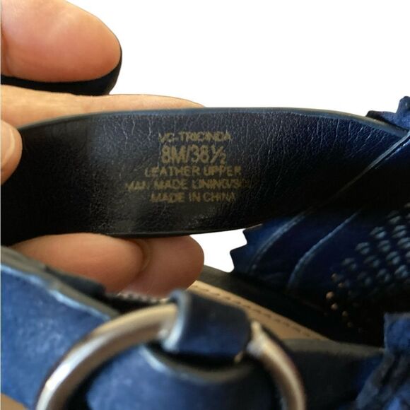 Vince Camuto Shoes Navy Blue Women's Size 8 Slingback Heels - Picture 6 of 11